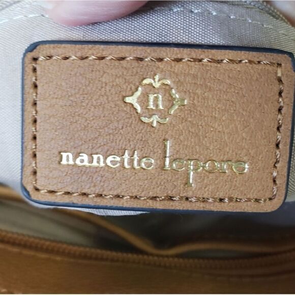 NANETTE LEPORE Sherpa & Vegan Faux Leather 2 In 1 Crossbody Or Hand Bag - Picture 6 of 12